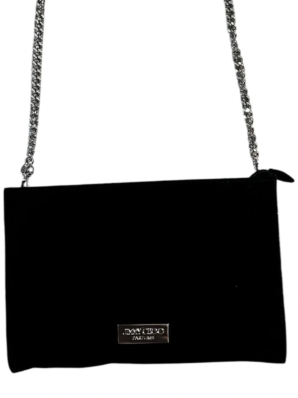 Jimmy Choo Black Velvet Chain-Handle shoulder bag